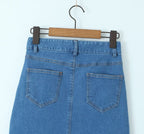 Women's Front Slit Wild Slim Fit Office Overknee Spring High Skirt