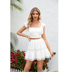 Women's Spring Autumn New Fresh Coordinated Two-Piece Set