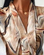 Women's Summer Casual Sleeveless V Neck Printed Shirt