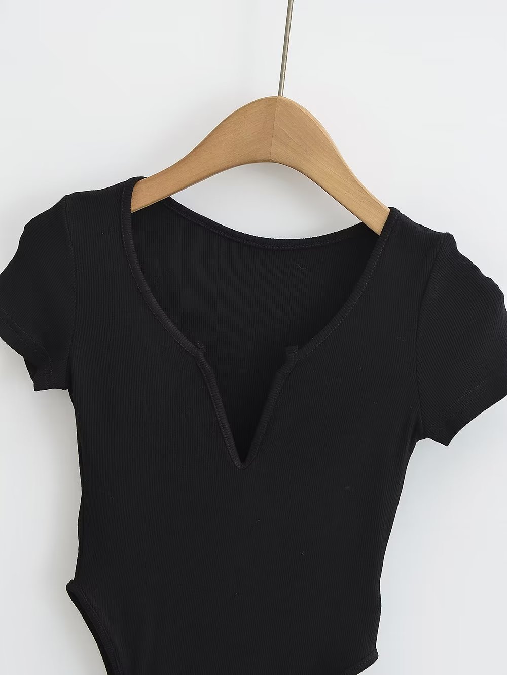 Printed Short Sleeve Stretch One Piece Top