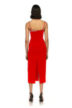 Women's Rhinestone Cutout Split Bodycon Midi Dress