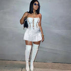 Cutout Eyelet Sleeveless Dress