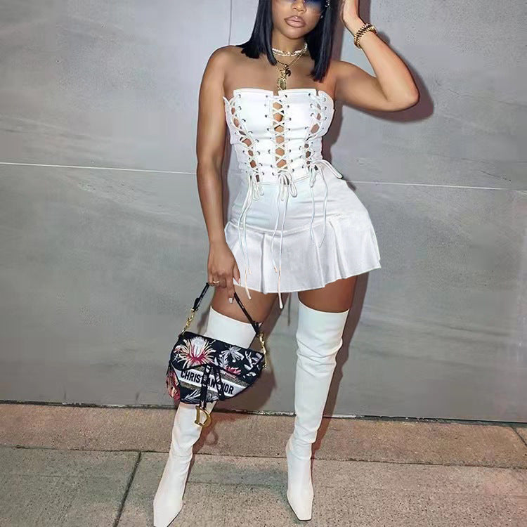 Cutout Eyelet Sleeveless Dress