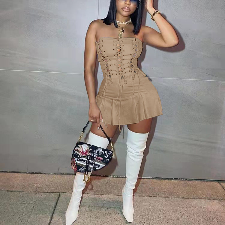 Cutout Eyelet Sleeveless Dress
