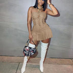 Cutout Eyelet Sleeveless Dress