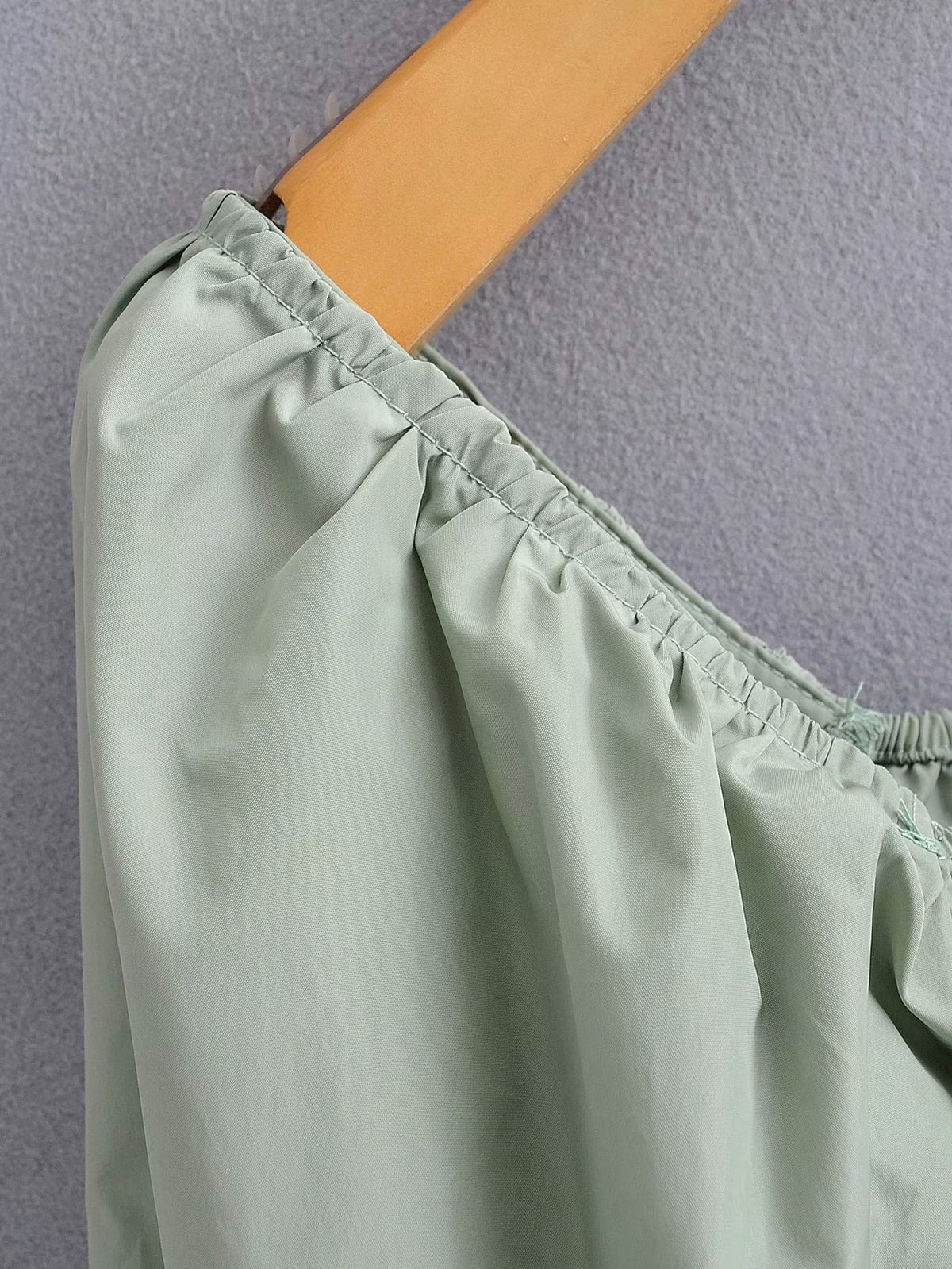 Women's Autumn Satin Square Collar Long Sleeve Shirt