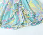 Women's V-Neck Floral Ruffle Puff-Sleeve Mini Dress
