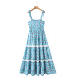 Women's Floral Lace Spaghetti-Strap Vacation Dress