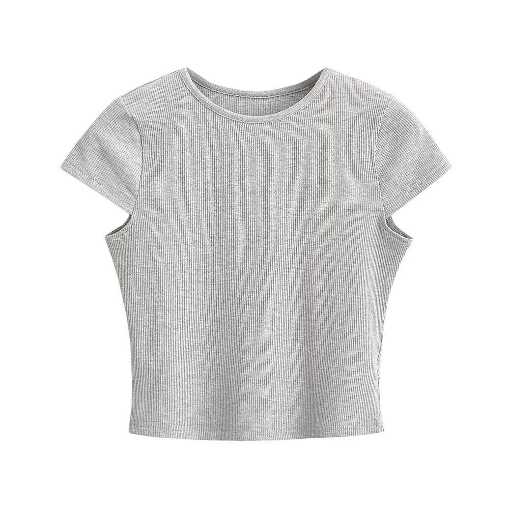 Women's Floral Halter Top – Ruffle Mesh Detail