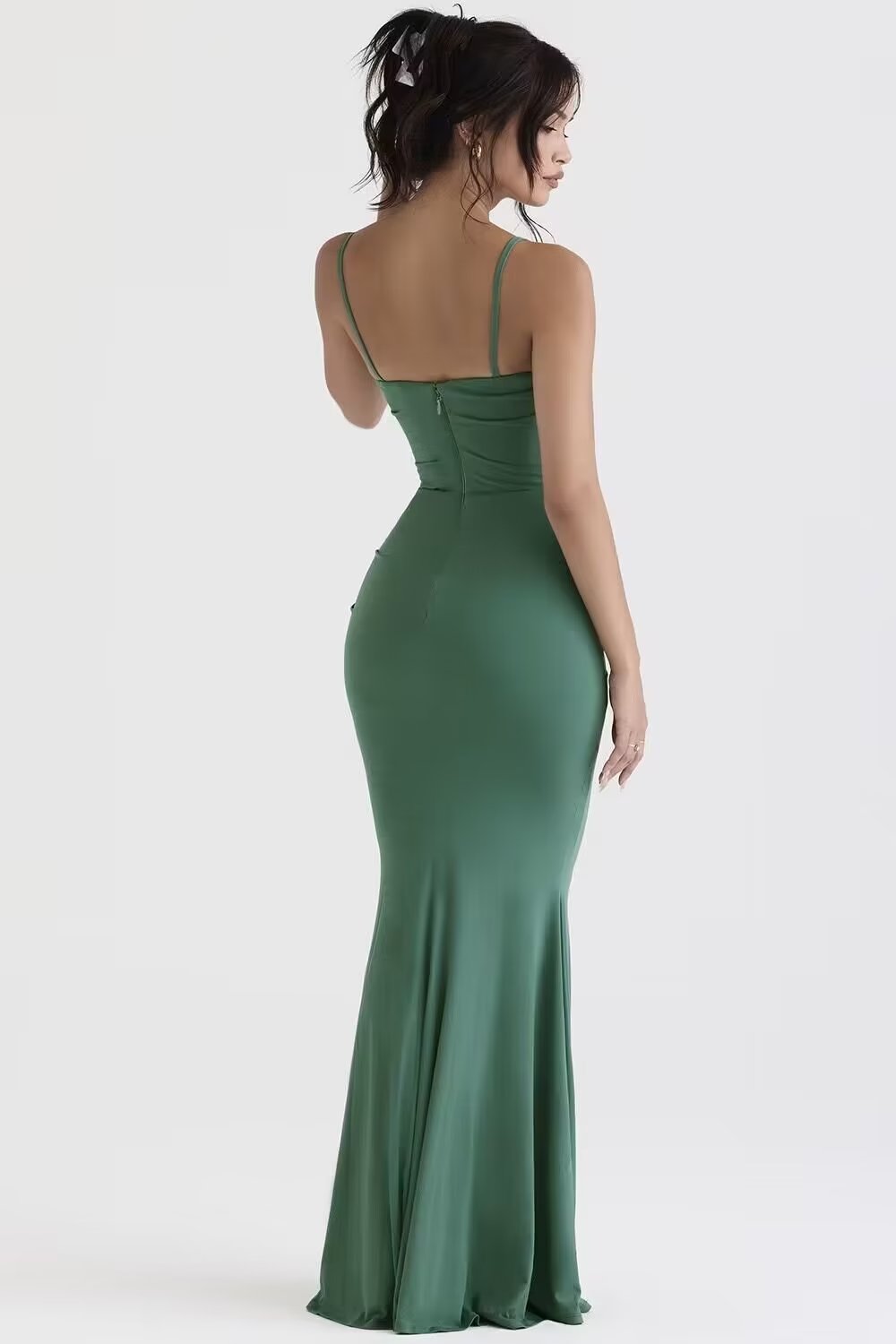 Spaghetti-Strap Slim-Fit Maxi Dress