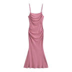 Spaghetti-Strap Slim-Fit Maxi Dress