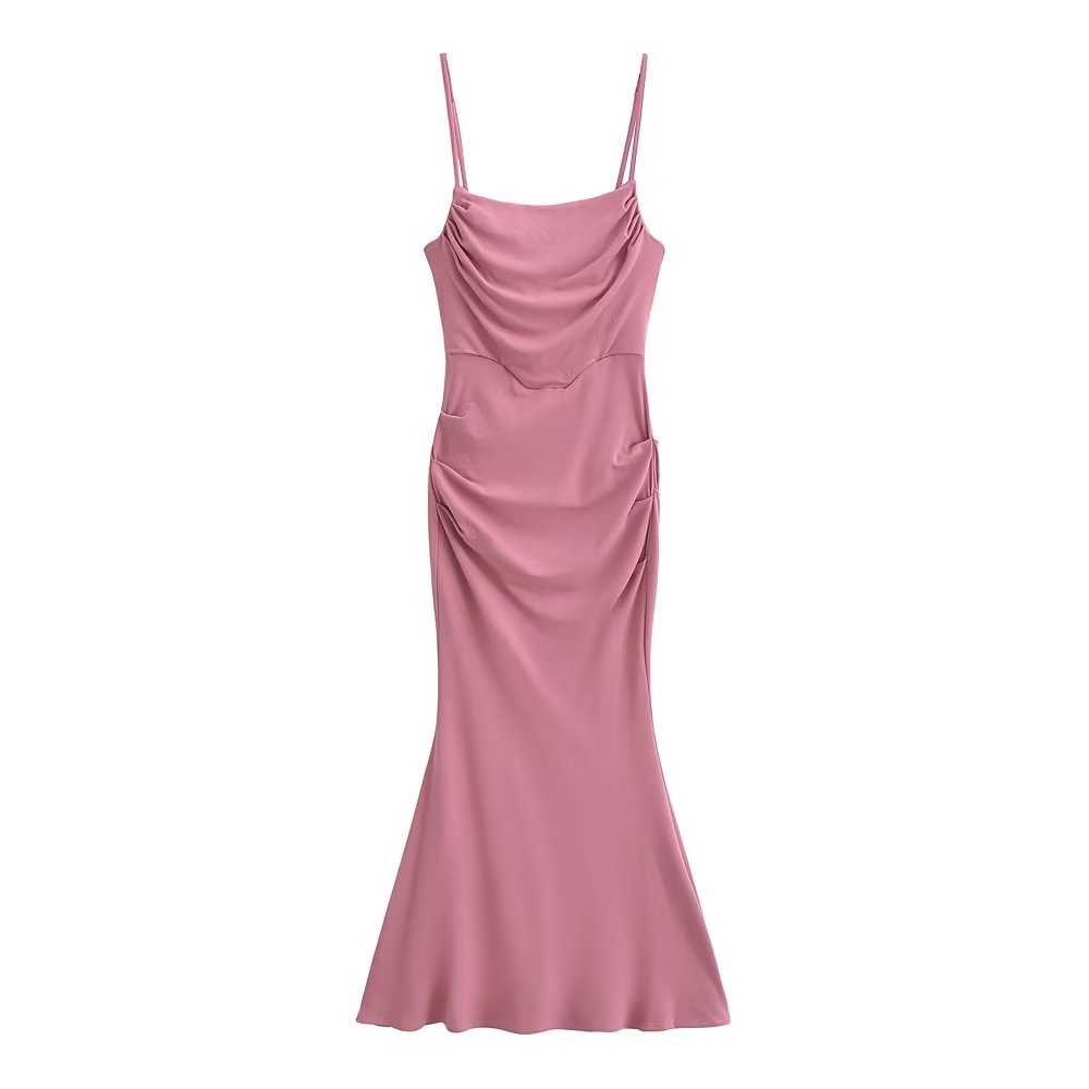 Spaghetti-Strap Slim-Fit Maxi Dress