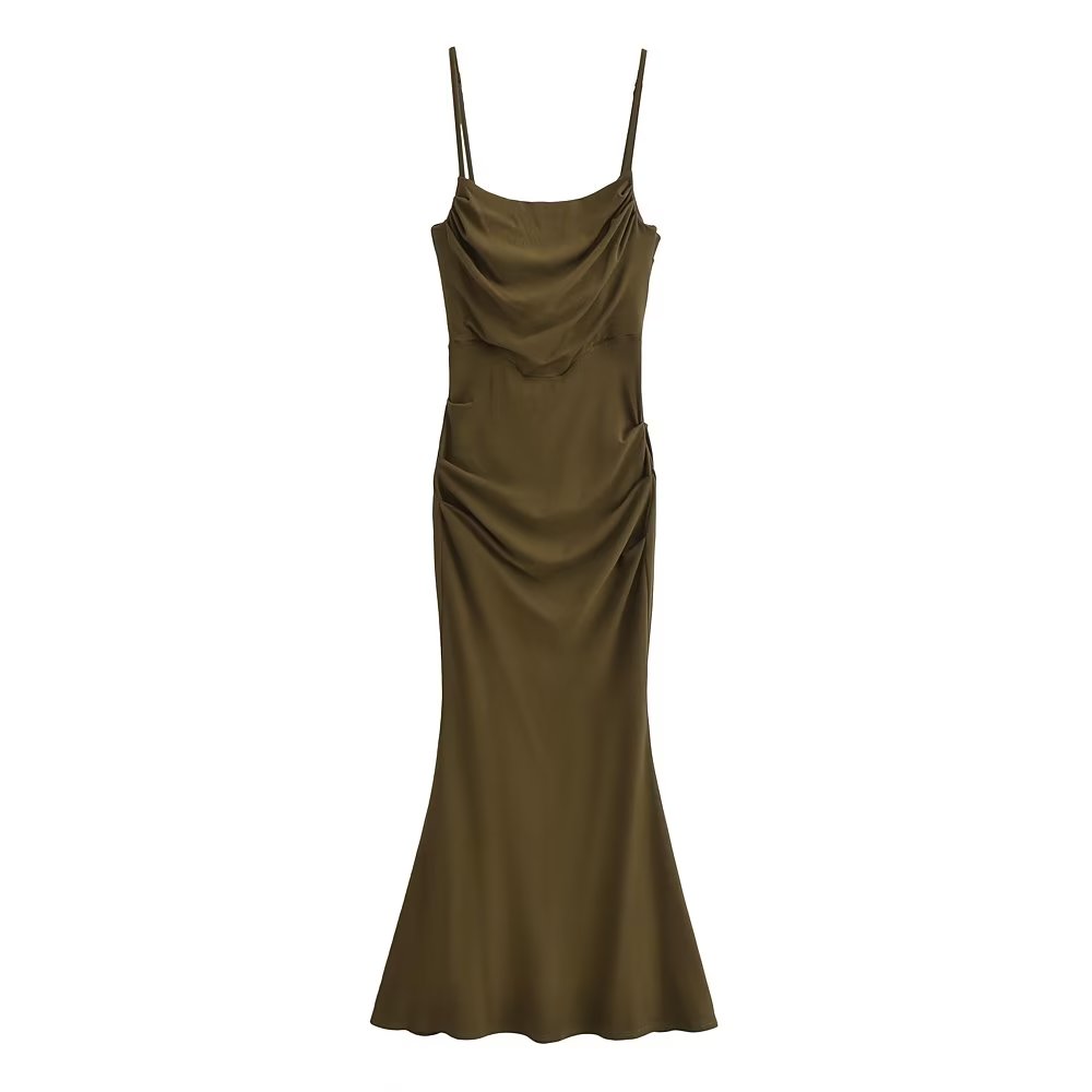 Spaghetti-Strap Slim-Fit Maxi Dress