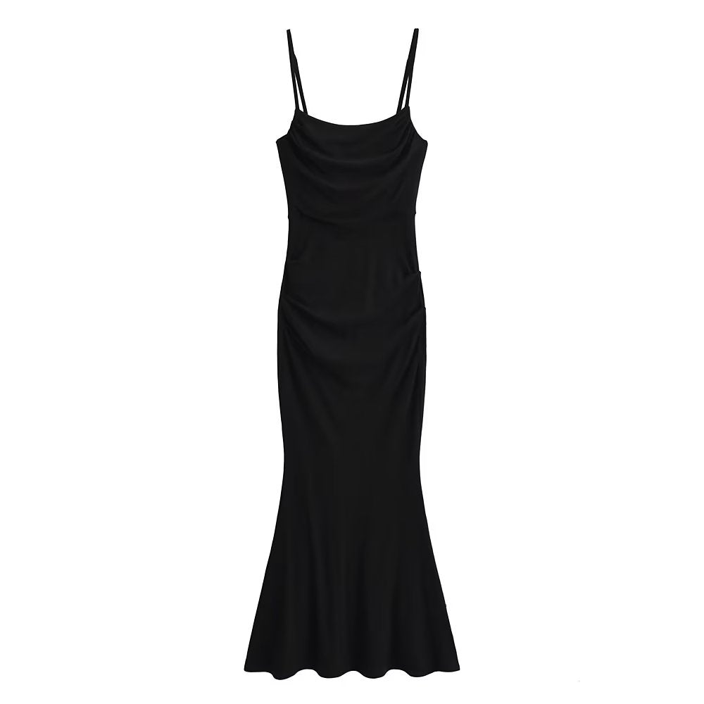 Spaghetti-Strap Slim-Fit Maxi Dress