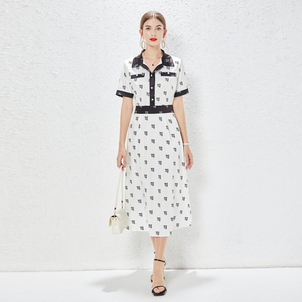 Belted Short-Sleeve Shirt Dress
