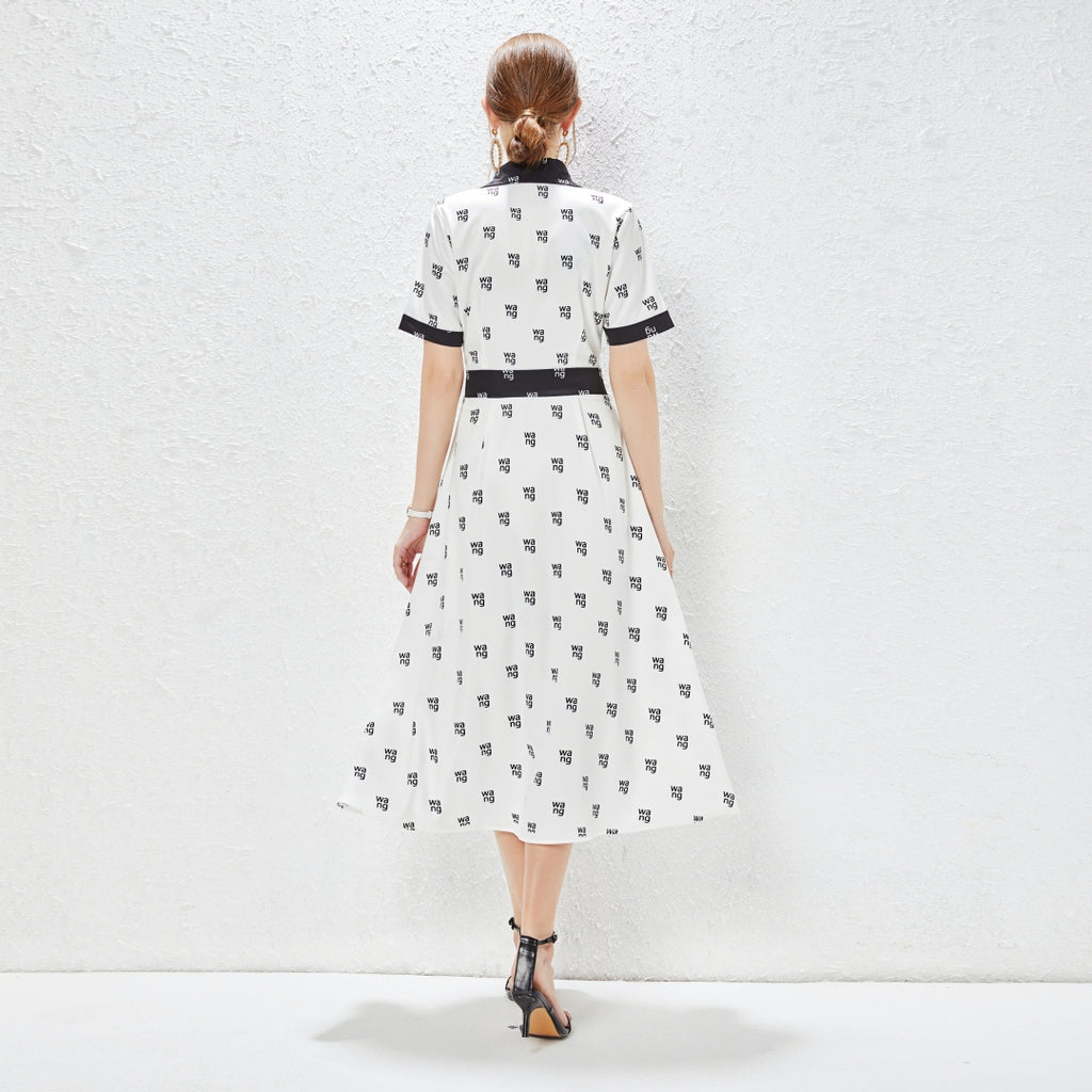 Belted Short-Sleeve Shirt Dress