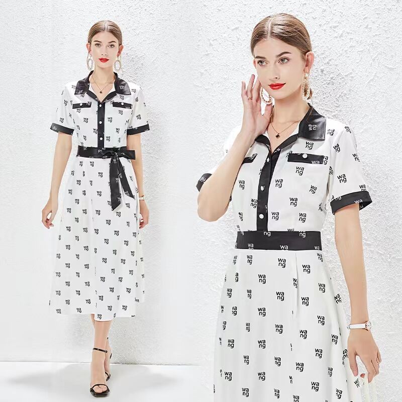 Belted Short-Sleeve Shirt Dress