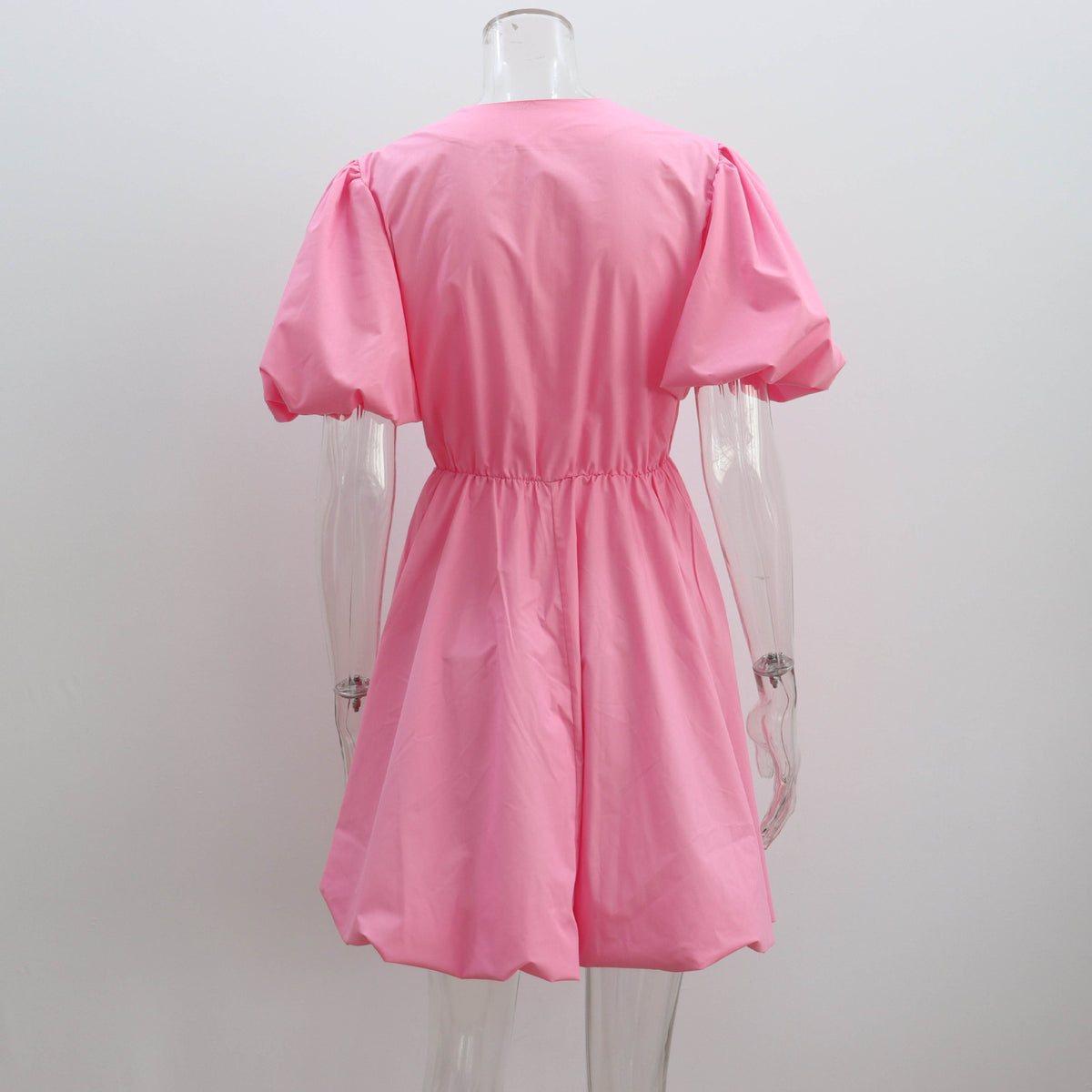 Women's V-Neck Puff-Sleeve Princess Dress
