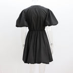 Women's V-Neck Puff-Sleeve Princess Dress