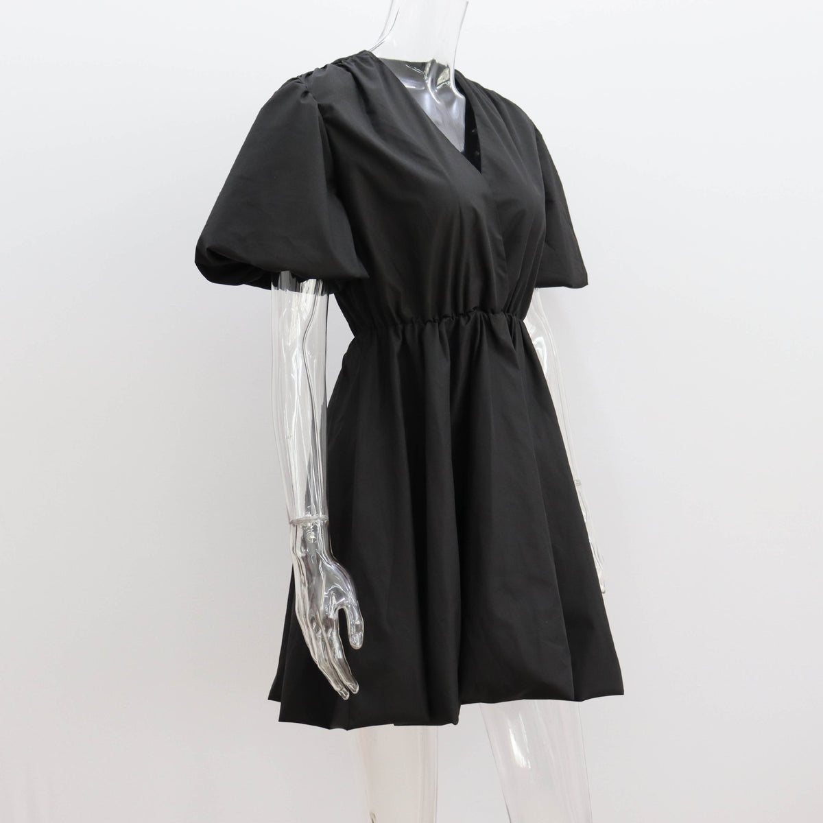 Women's V-Neck Puff-Sleeve Princess Dress
