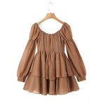 Women's Floral Off-Shoulder Tiered Mini Dress