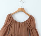 Women's Floral Off-Shoulder Tiered Mini Dress
