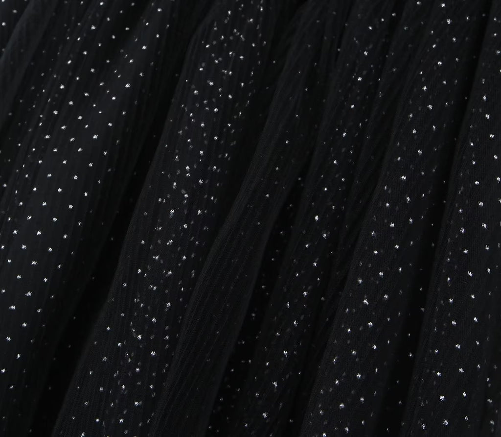 Women's Polka-Dot Spaghetti-Strap Lace Mini Dress