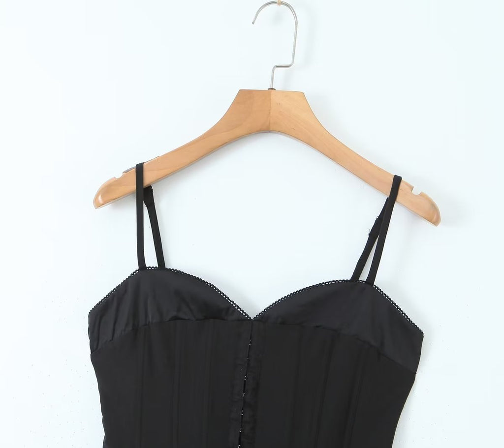 Backless Split Cami Mini Dress
