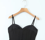 Backless Split Cami Mini Dress