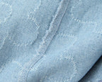 Women's Beard Washed Worn Denim Skirt
