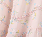 Women's Ruffle-Trim Floral Square-Neck Puff-Sleeve Dress