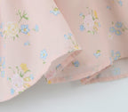 Women's Ruffle-Trim Floral Square-Neck Puff-Sleeve Dress