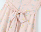 Women's Ruffle-Trim Floral Square-Neck Puff-Sleeve Dress