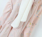 Women's Ruffle-Trim Floral Square-Neck Puff-Sleeve Dress