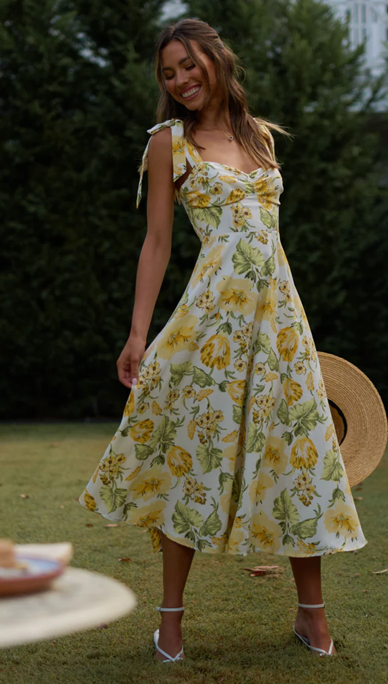 Women's Boho Floral Vacation Dress