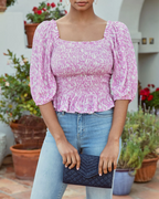 Women's Summer New Holiday Sexy Off Shoulder Short Sleeved Top