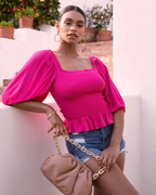Women's Summer New Holiday Sexy Off Shoulder Short Sleeved Top