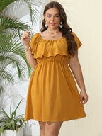 One-Shoulder Ruffle-Detail Dress