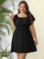 One-Shoulder Ruffle-Detail Dress