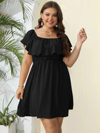 One-Shoulder Ruffle-Detail Dress