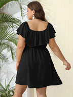 One-Shoulder Ruffle-Detail Dress