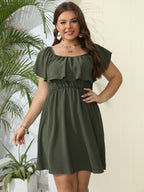 One-Shoulder Ruffle-Detail Dress