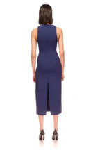 Women's Royal Blue Rhinestone V-Neck Split Maxi Dress