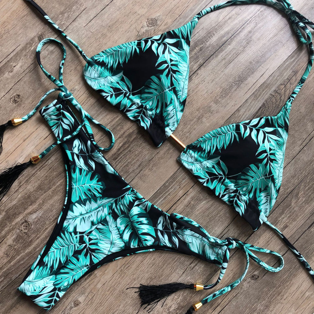Leopard Print One-piece Swimwear