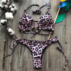 Leopard Print One-piece Swimwear
