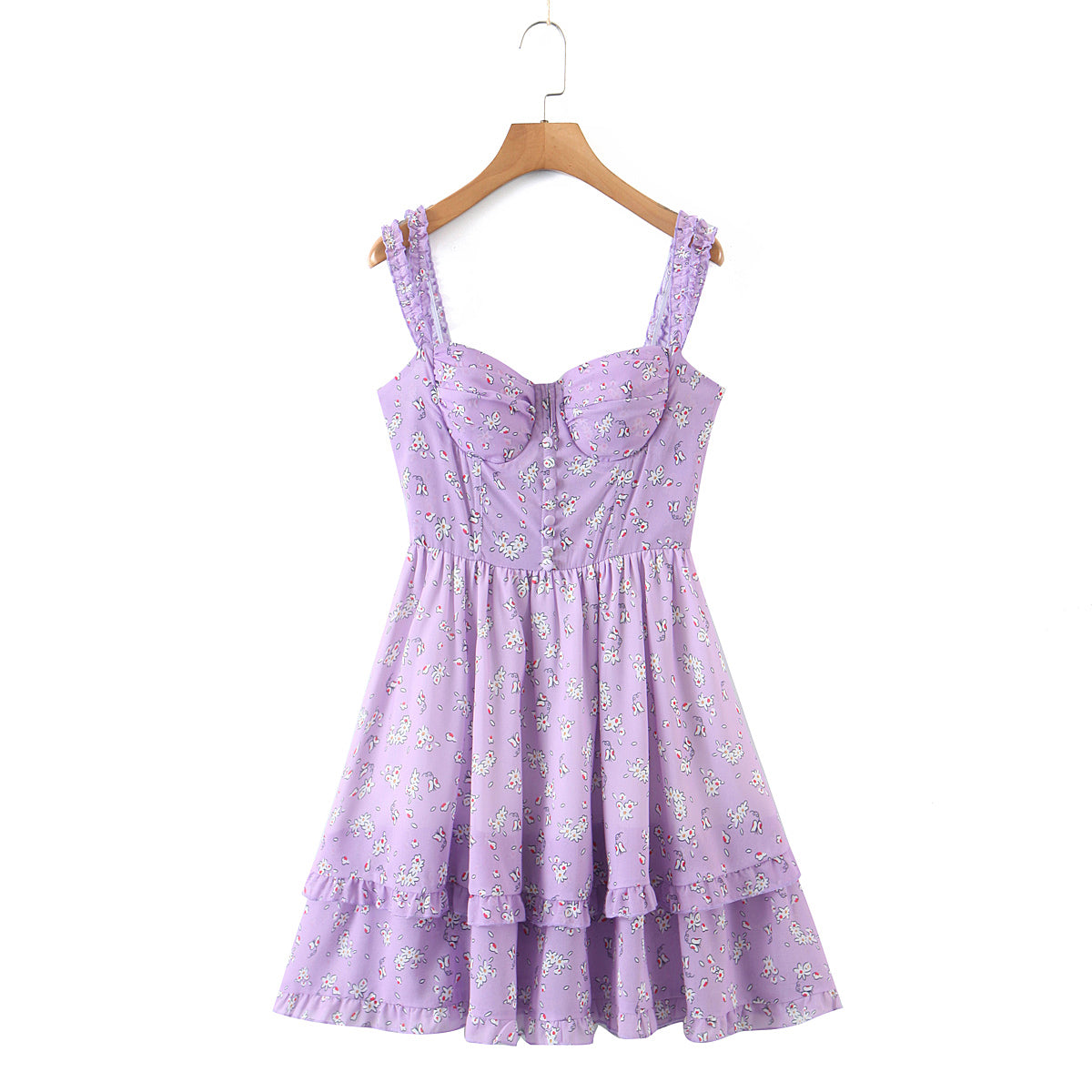 Printed Tiered Slip Dress