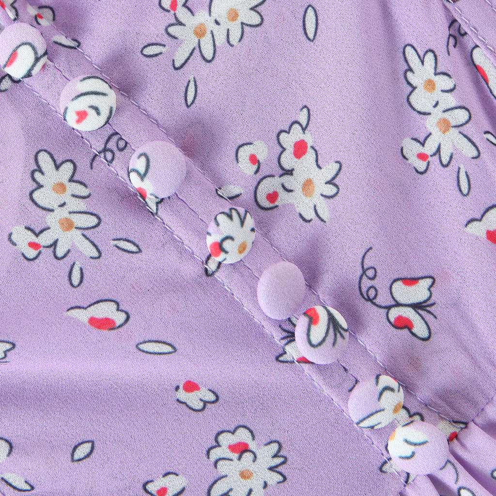 Printed Tiered Slip Dress