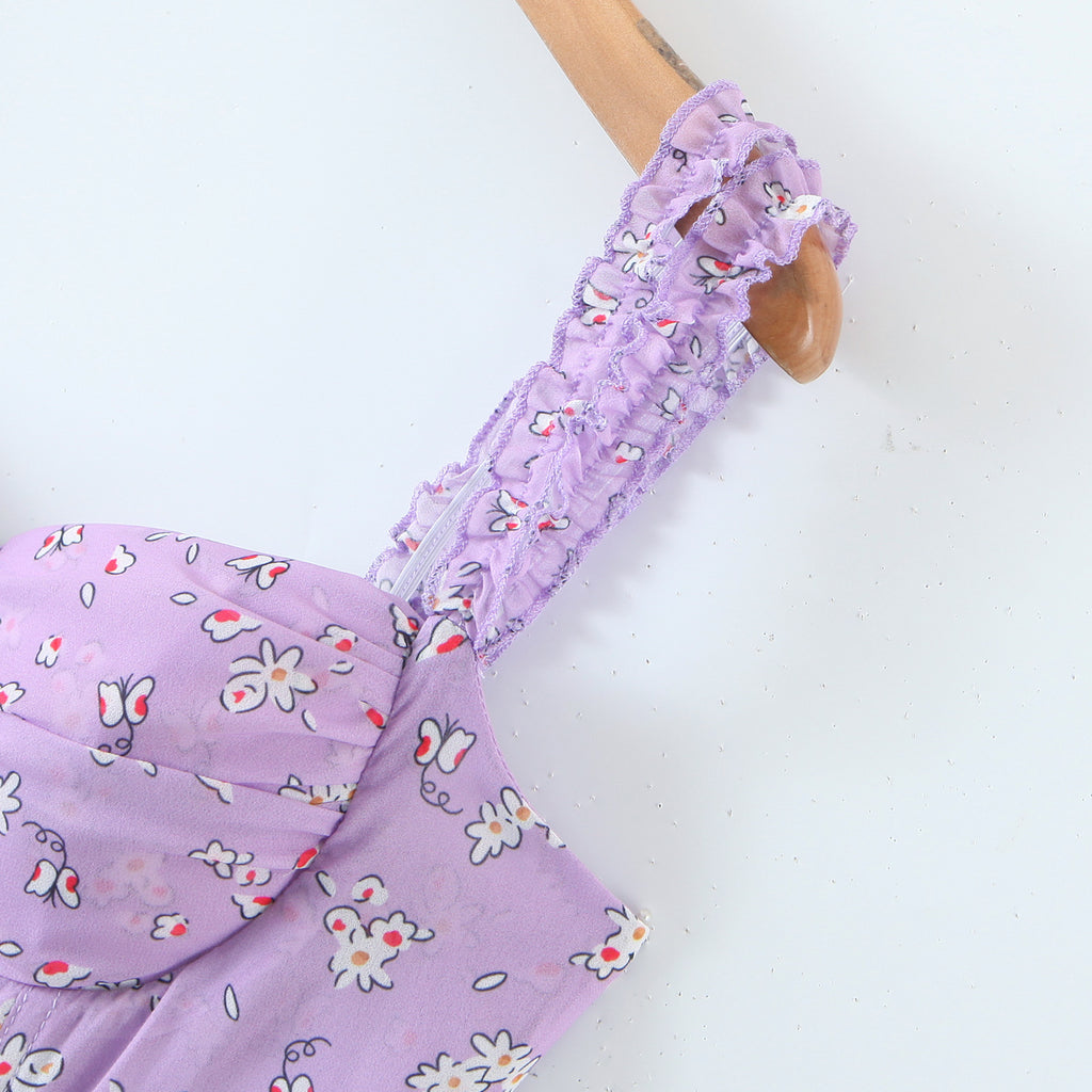 Printed Tiered Slip Dress