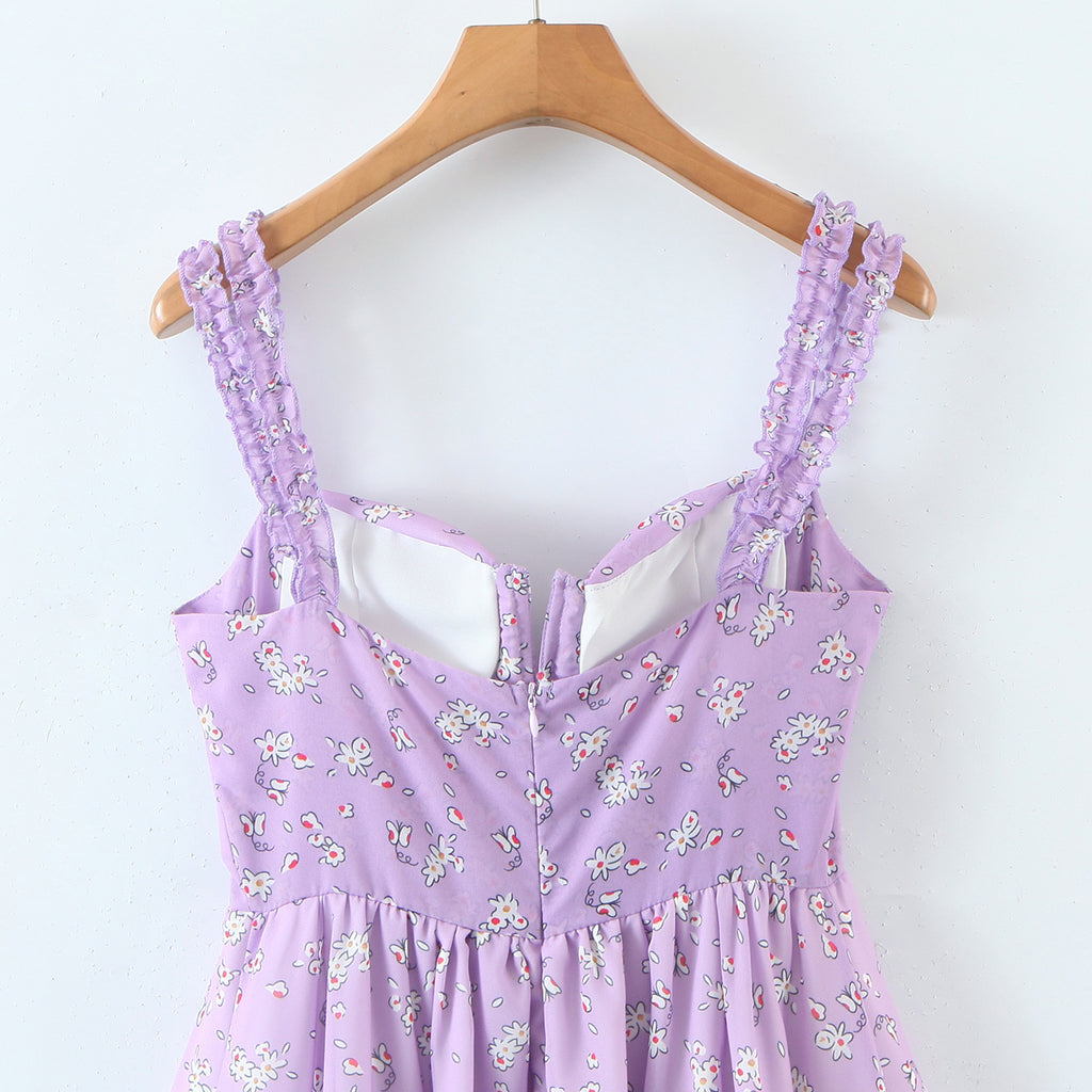 Printed Tiered Slip Dress