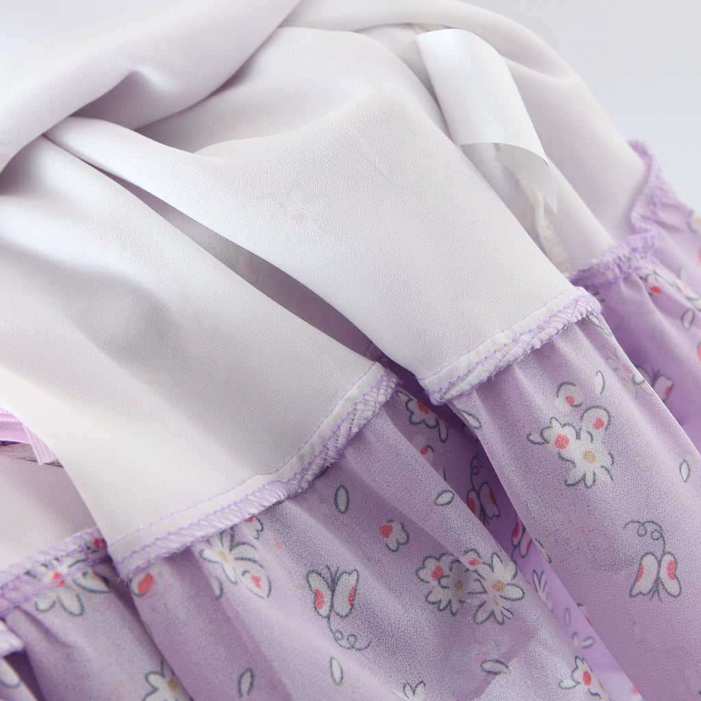 Printed Tiered Slip Dress